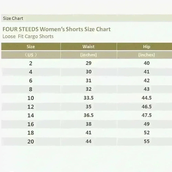 Women’s Army Green Cargo Shorts, Four Steeds, Size 10 - Picture 13 of 13